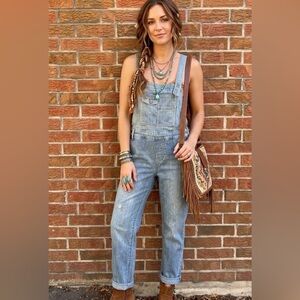 Free People we the Free bib overalls distressed 24